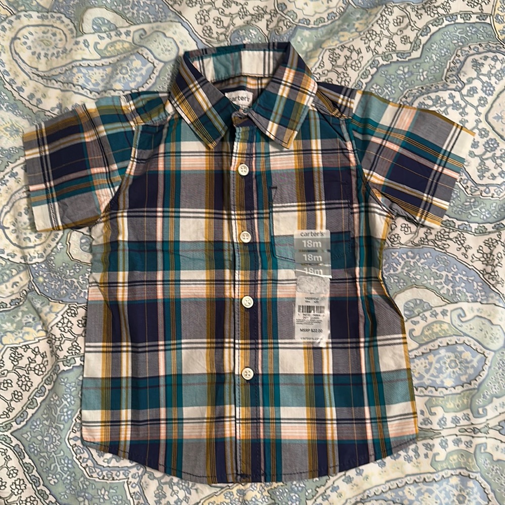 Boys plaid button down - 18mo